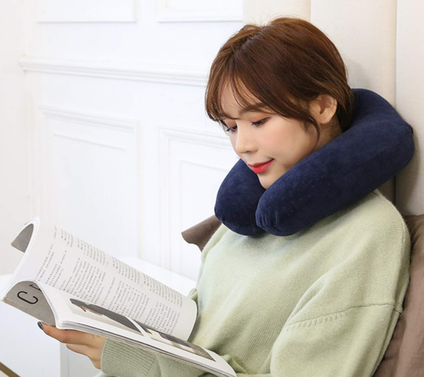 Imported U Shaped Pillows For Sleeping – Portable Travel Neck Pillows For Adults – Neck Pillow For Flight, Car & Home