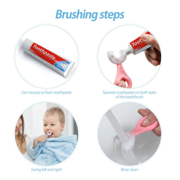 360 Degree U-shaped Baby Toothbrush Children Child Toothbrush Teethers Baby Brush Silicone Kids Teeth Oral Care Cleaning