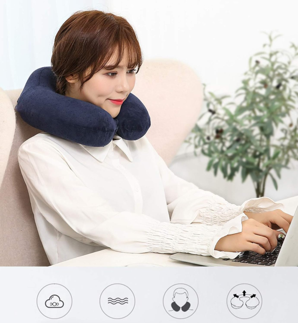 Imported U Shaped Pillows For Sleeping – Portable Travel Neck Pillows For Adults – Neck Pillow For Flight, Car & Home