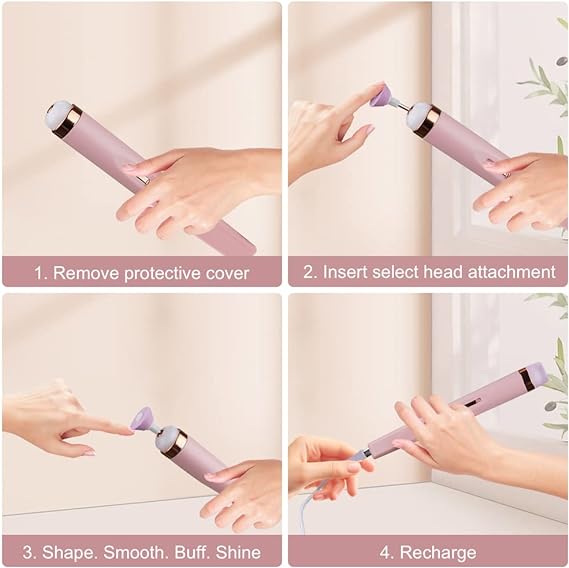 5-in-1 Professional Manicure Nail Kit – Salon-Quality Nail Finishing Tool for Perfect At-Home Grooming