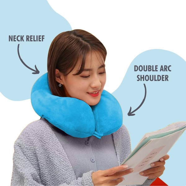 Imported U Shaped Pillows For Sleeping – Portable Travel Neck Pillows For Adults – Neck Pillow For Flight, Car & Home