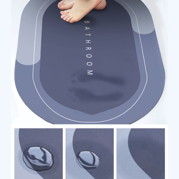Nonslip Soft Rubber Bath Mat For Bathtub And Shower, Anti Slip Bacterial Anti Bacterial Machine Washable Pvc