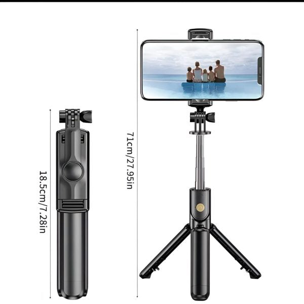 Selfie Stick With Tripod | Bluetooth Foldable Selfie Rod For Phone Action Camera Iphone