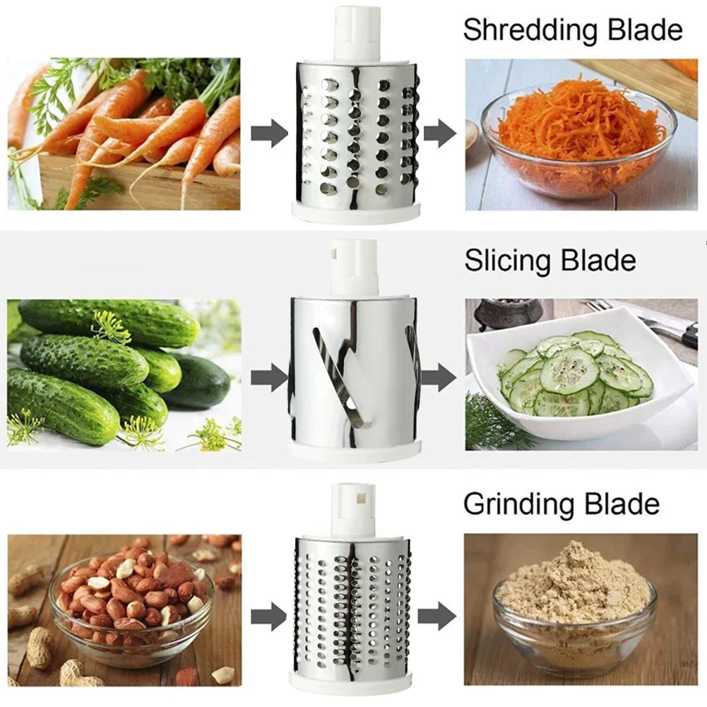 Multifunctional Manual Vegetable Table Top Drum Cutter Slicer